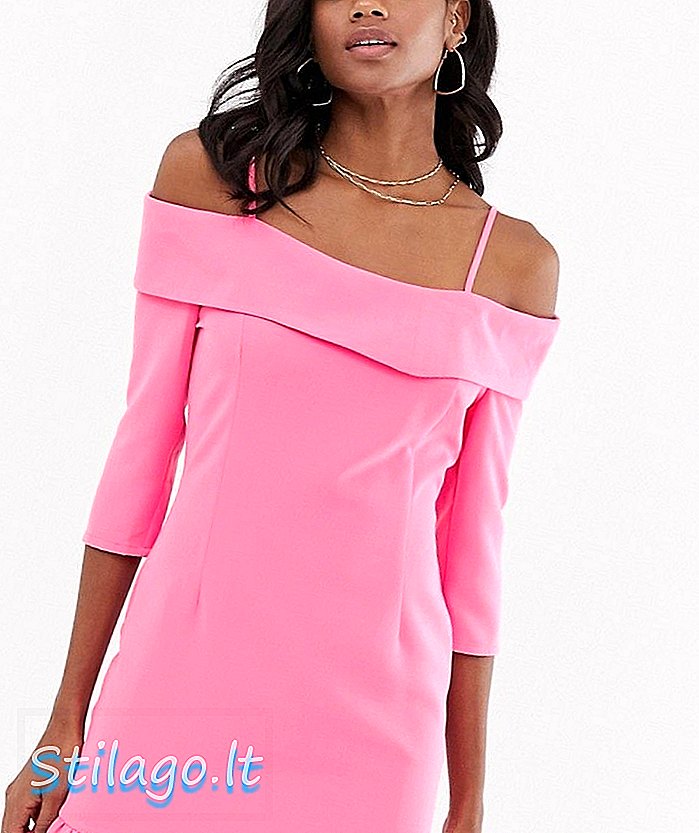 Платье Unique21 с оборкой на подоле - розовый