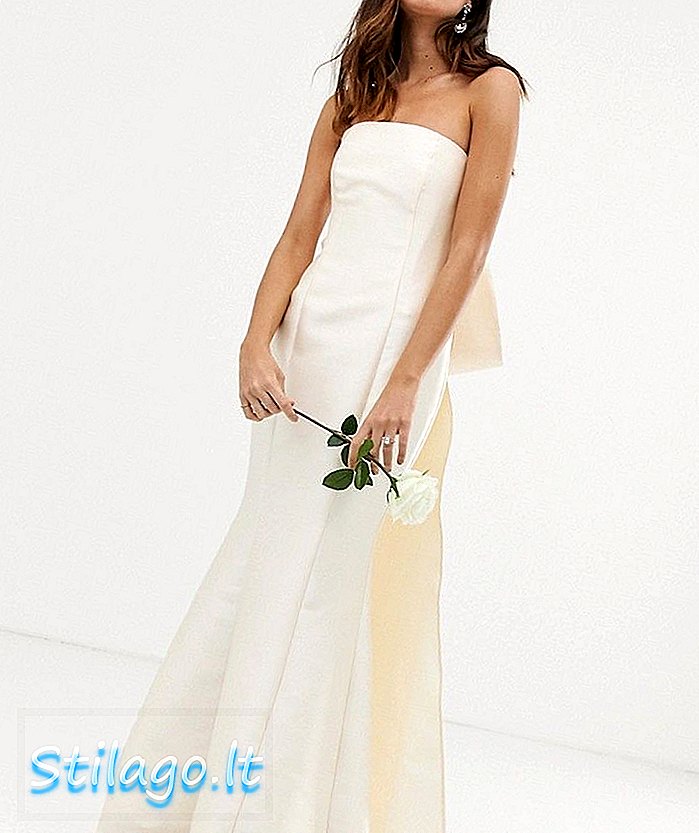 ASOS EDITION kembali gaun pengantin bandeau-Putih