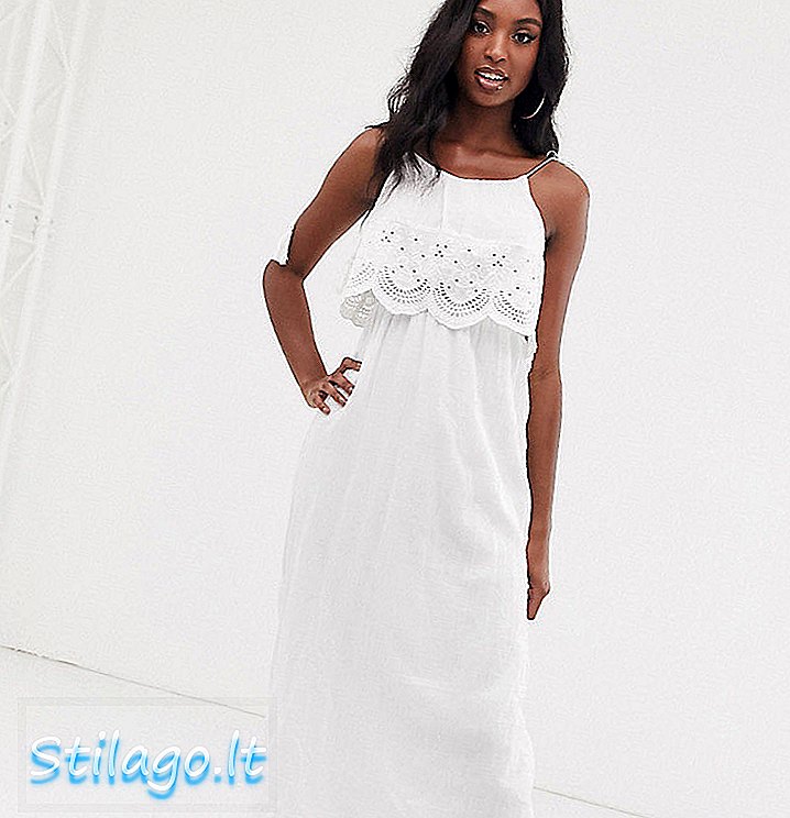Сукня "Brave Soul Tall" у стилі максі-ангери з білого кольору