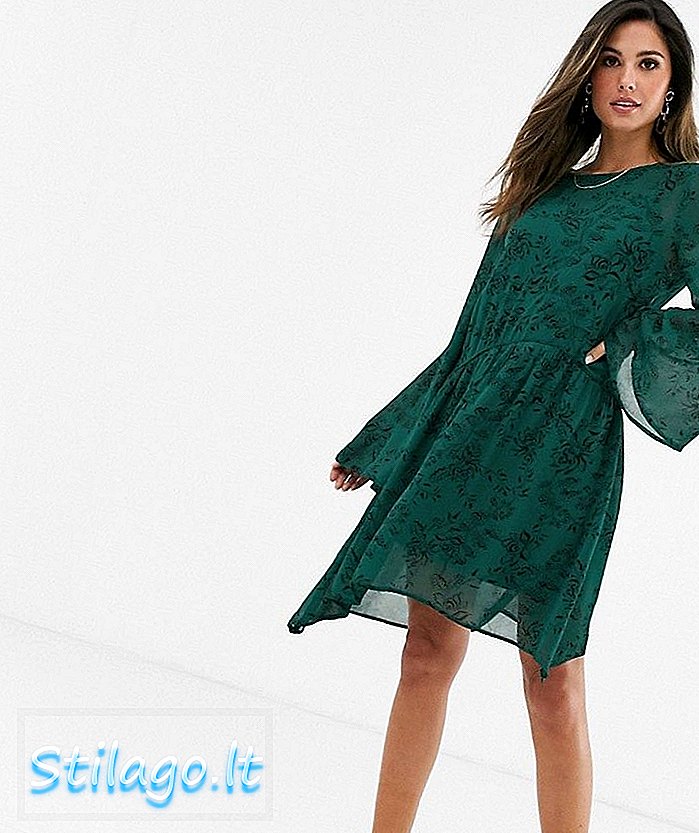 فستان فيلا سموك - أخضر