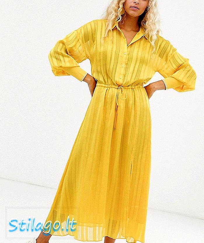 Φόρεμα στο πουκάμισο max Wear Hollis-Κίτρινο