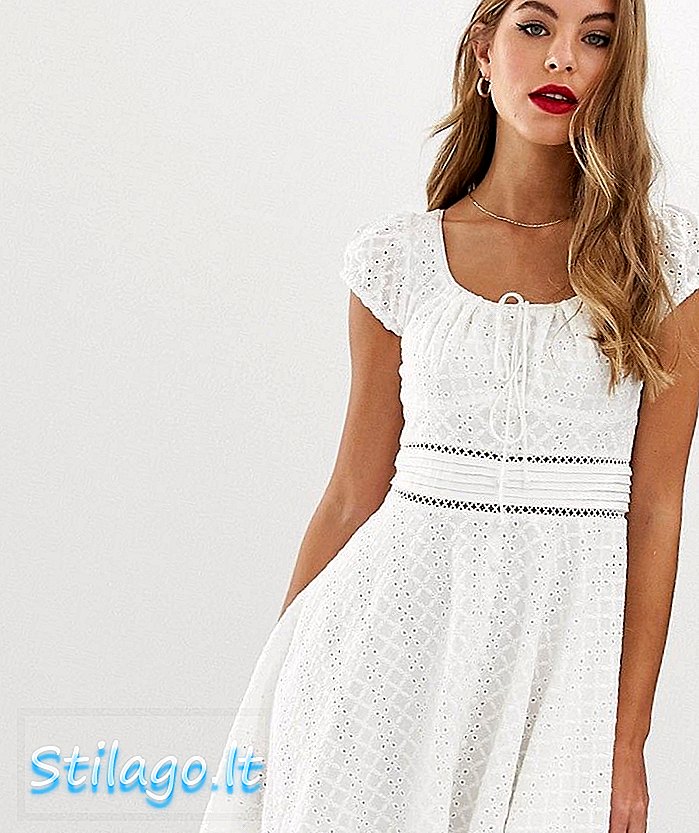Назавжди Нове плаття-маді bordie angeis такін талії в білому кольорі