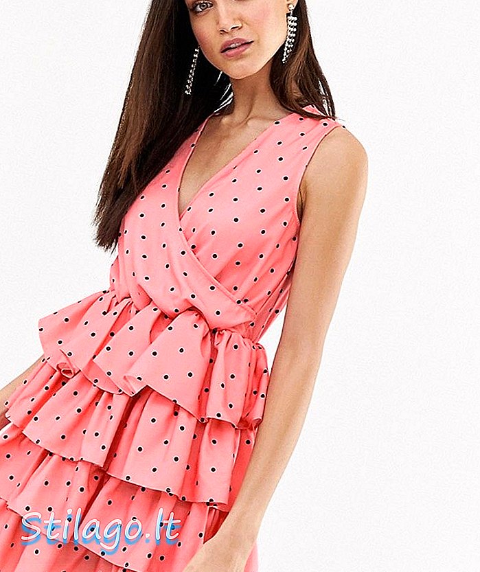 Unique21 šaty polka dot-Pink