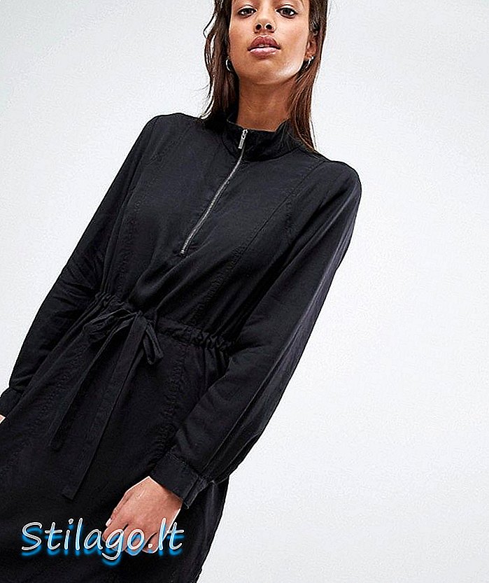 French Connection Toggle Shirt Kleid-Schwarz