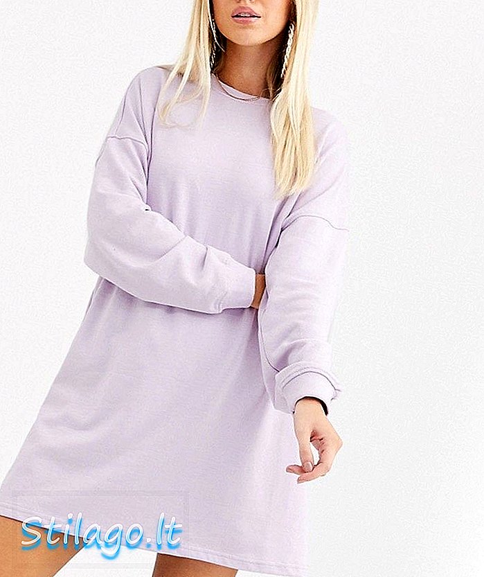 Missguided Sweatshirt Kleid in lila-lila