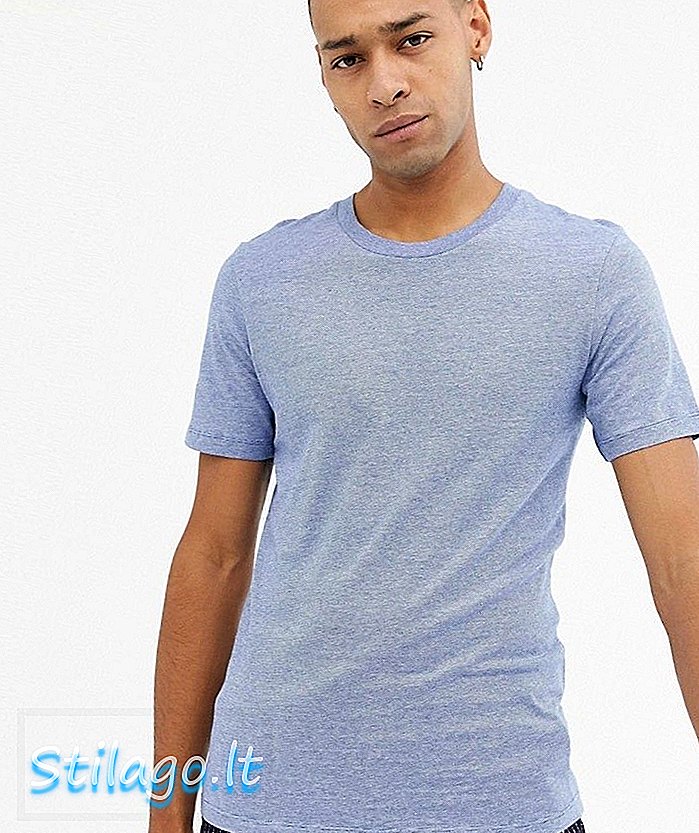 Selecionado Homme melange t-shirt-Azul