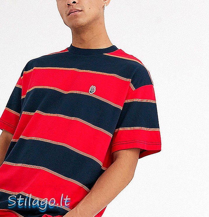 Globe frenzy stripe t-skjorte-Navy