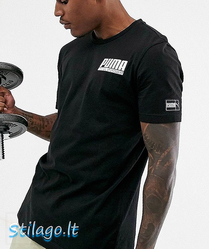 Puma atletiek T-shirt in zwart
