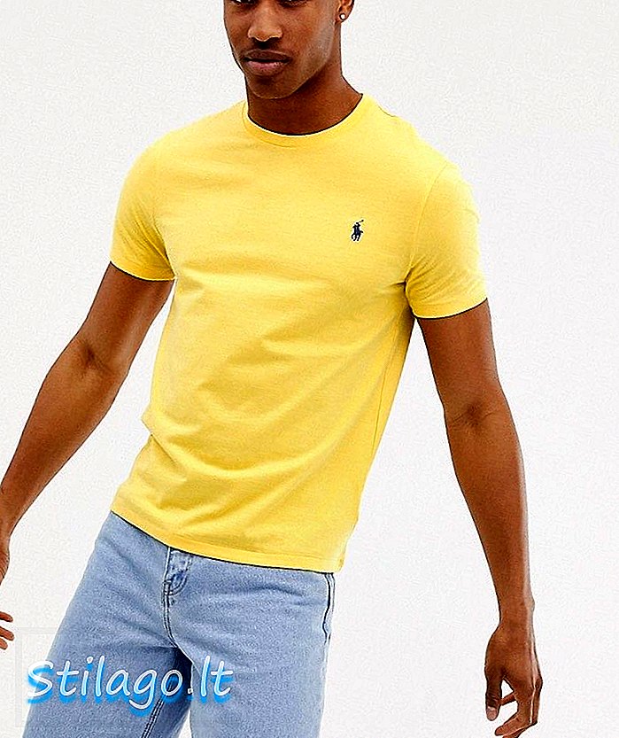 Kaos logo pemain Polo Ralph Lauren berwarna kuning