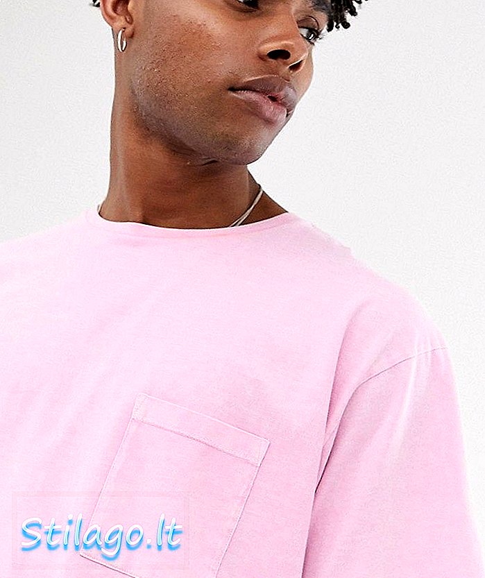 T-skjorte med hjerte og dolk i syrevask-rosa
