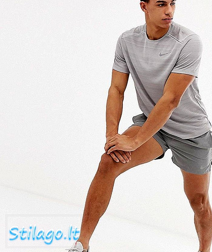 Tričko Nike Running miler v šedej farbe