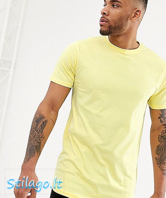 Soul Star longline t-shirt in geel
