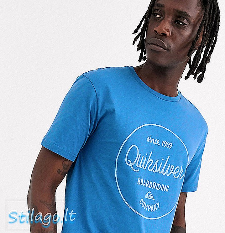 T-shirt berwarna biru Quiksilver
