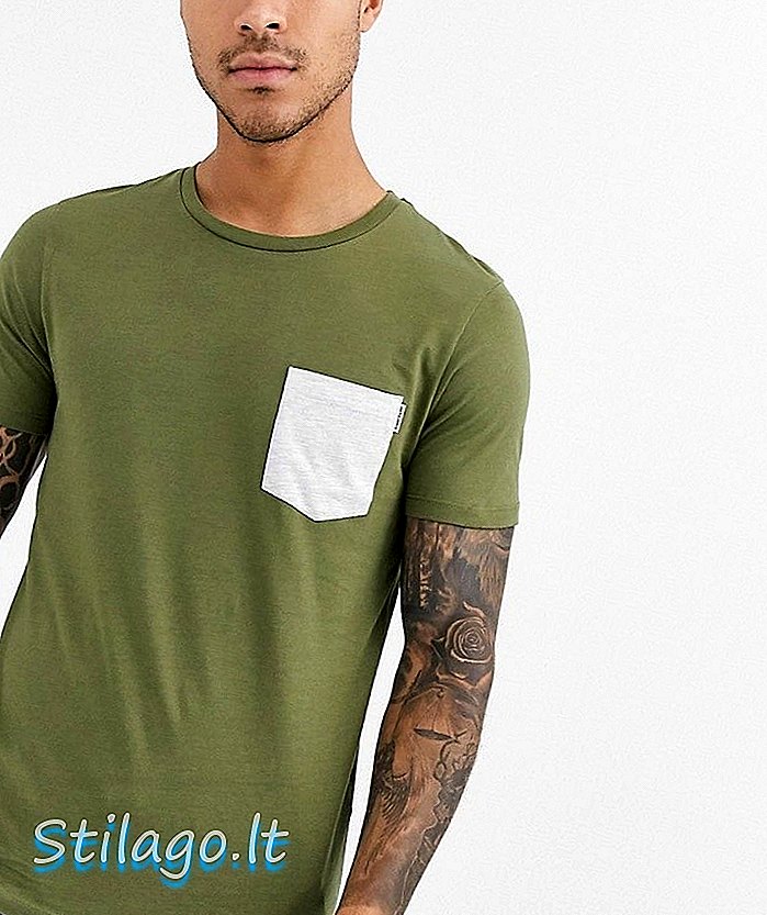 Jack & Jones Core camiseta con bolsillo-Verde