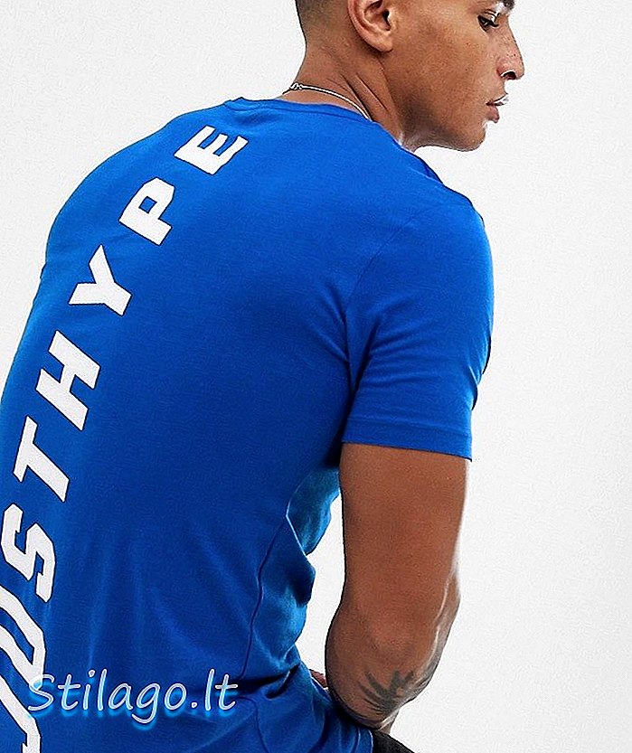 Hype back print póló-kék