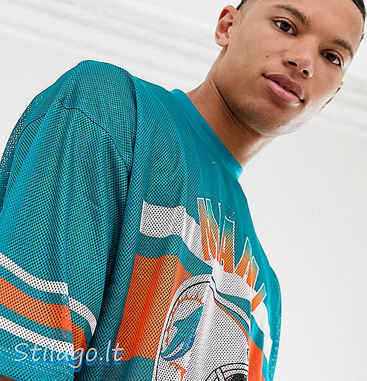 „ASOS DESIGN Tall Miami Dolphins NFL“ dideli marškinėliai tinklinės-mėlynos spalvos
