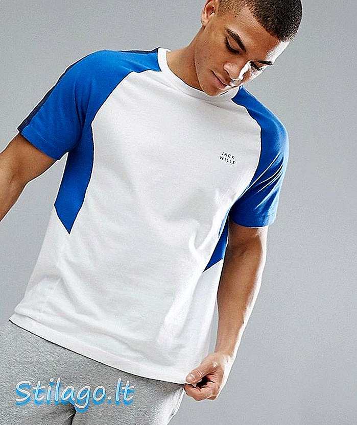 Majica s športnimi izdelki Jack Wills Perivale v beli barvi