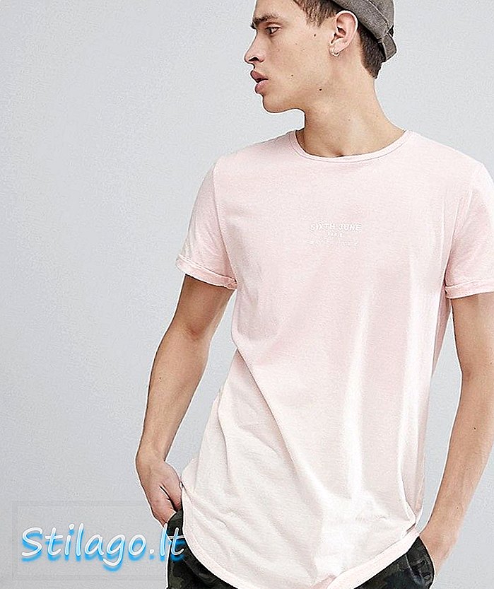 Camiseta con el logotipo de Sixth June en color blanquecino rosado