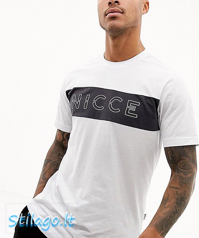 Wit Nicce T-shirt met logo op de borst