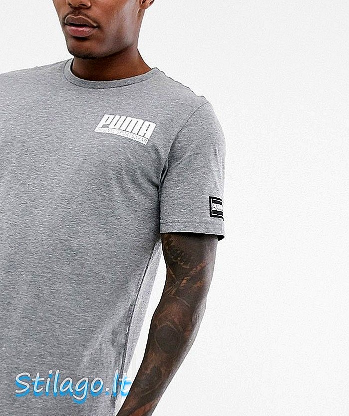 T-shirt atletik Puma berwarna kelabu