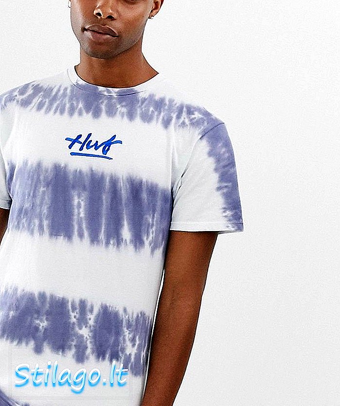 HUF High Tide slipsfarget t-skjorte i blått