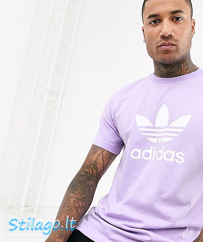 „adidas Originals Trefoil“ marškinėliai-violetiniai