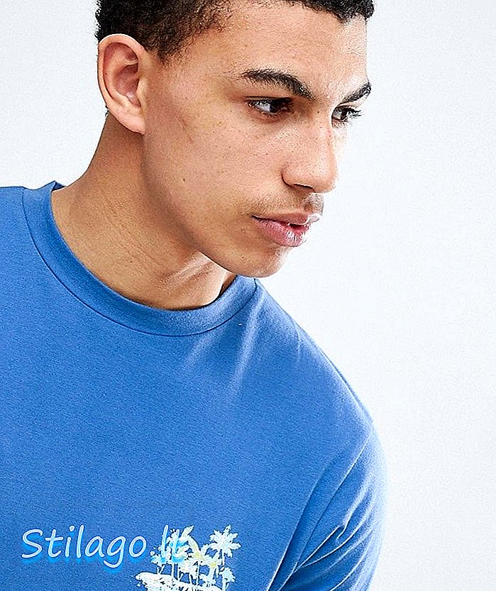 T-Shirt-D-Struct con stampa sul retro blu