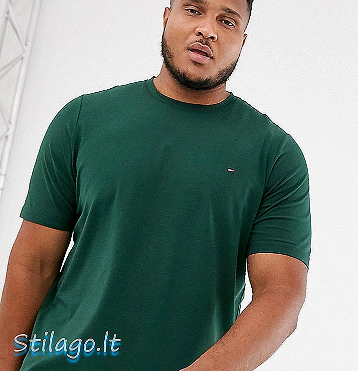 Tricou clasic cu logo Tommy Hilfiger Big & Tall în verde