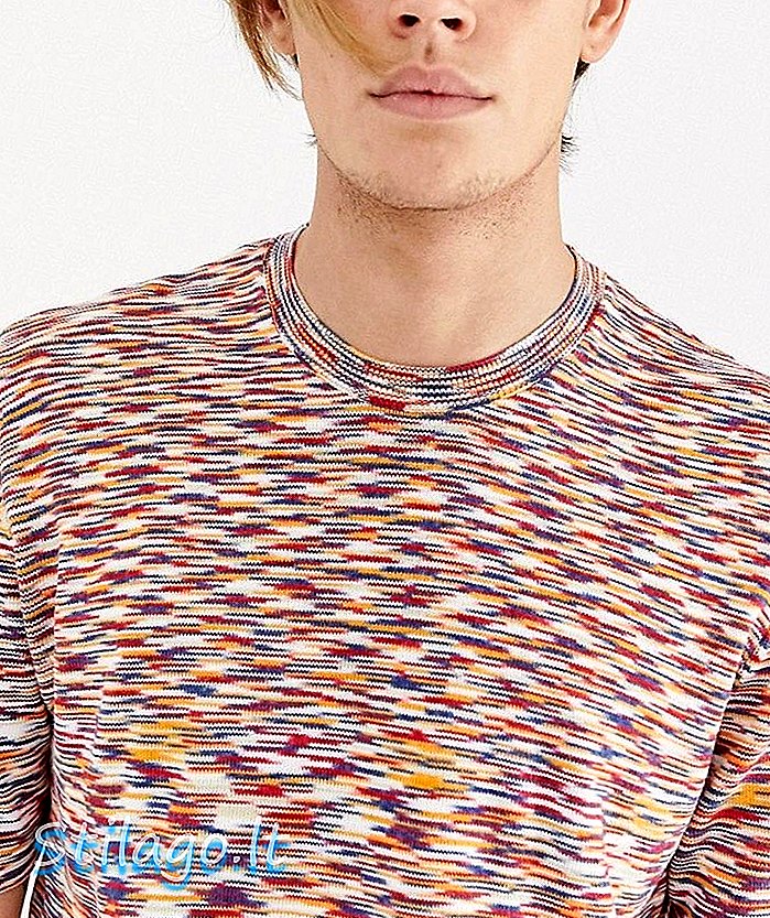 Pletené viacfarebné tričko ASOS DESIGN v priestorovom farbive