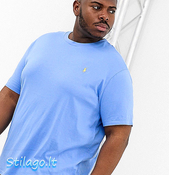 Polo Ralph Lauren Big & Tall Spieler Logo T-Shirt in Blumendruck-Blau