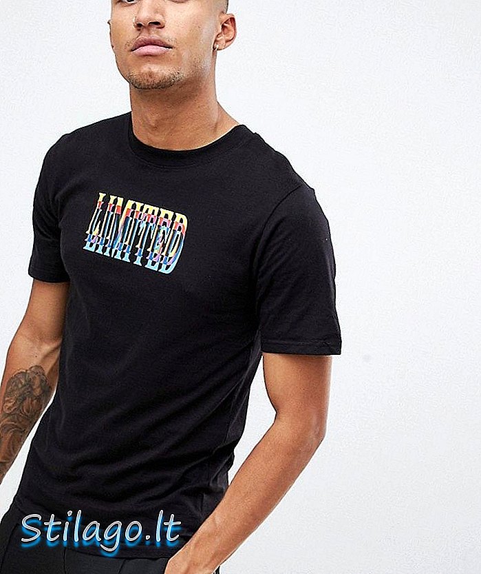 Нічна футболка Addict Rainbow Drop-чорна