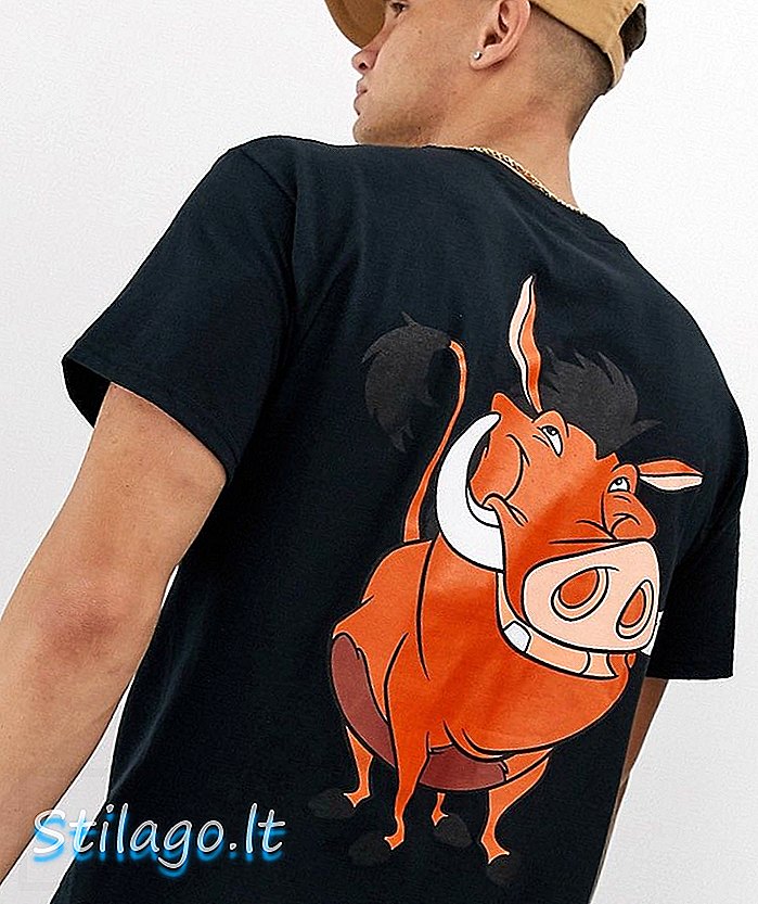 Disney The Lion King pumba rygg-t-skjorte-svart