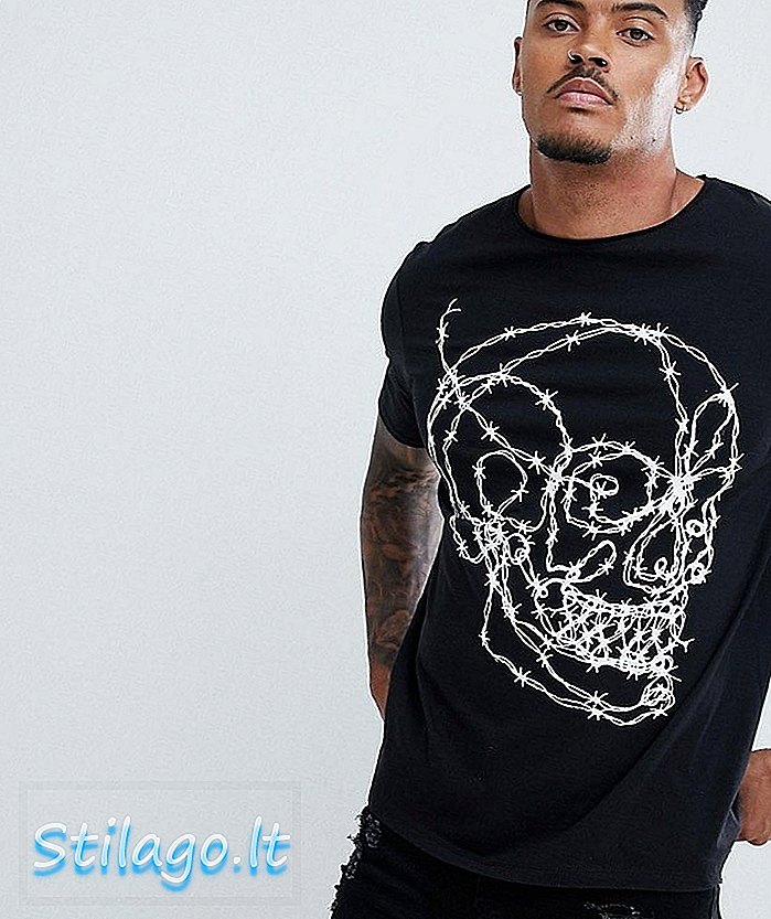 Bolongaro Trevor Skull Print T-Shirt-Sort