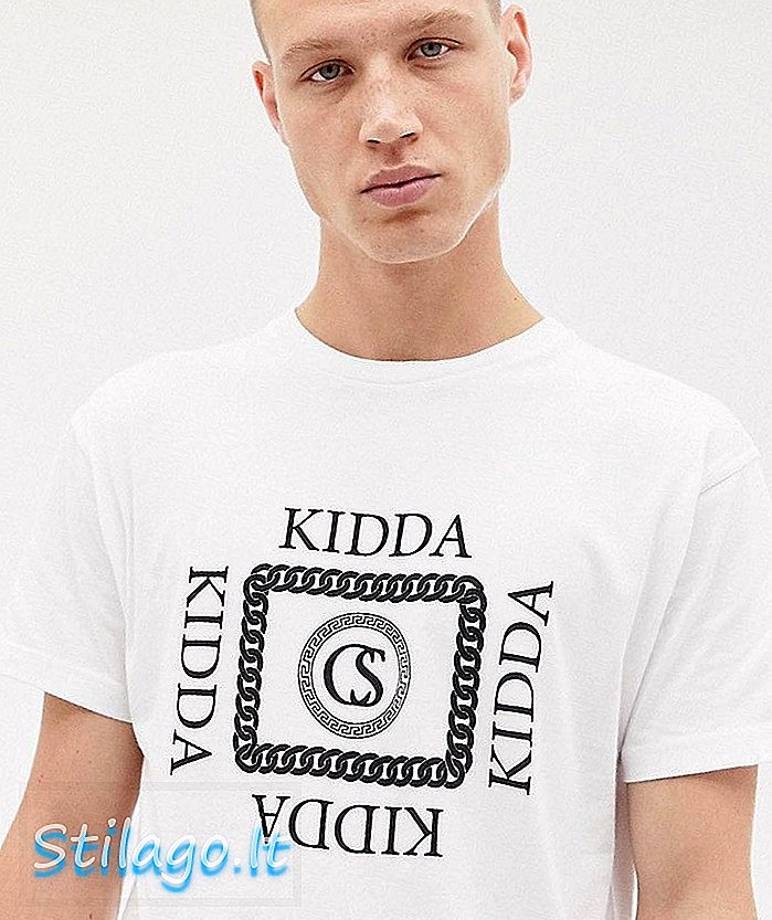 Beyaz Christopher Shannon zincir T-Shirt tarafından Kidda