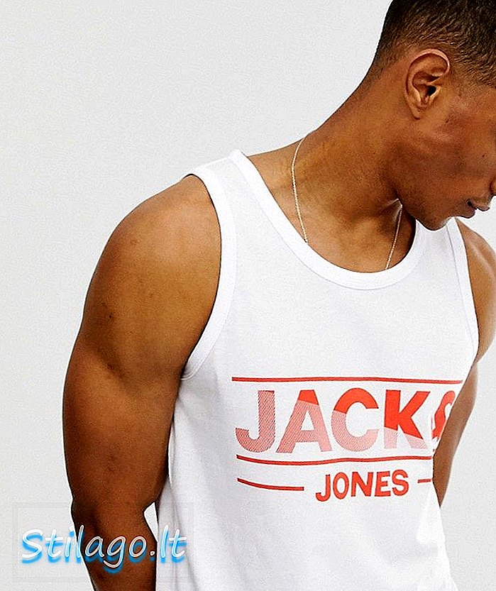 Armilla de tanc de logotip de Jack & Jones Core en blanc