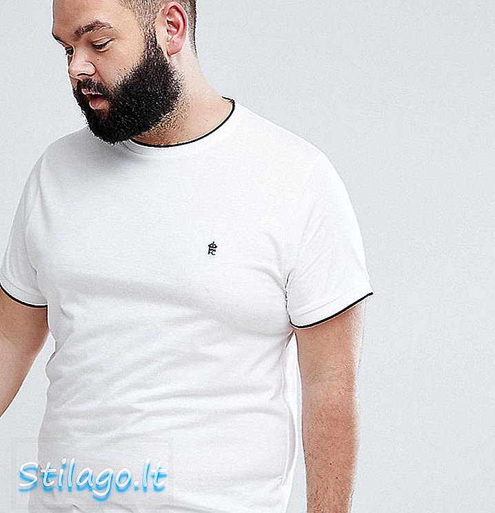 Fransk forbindelse PLUS Tippet t-shirt-hvid