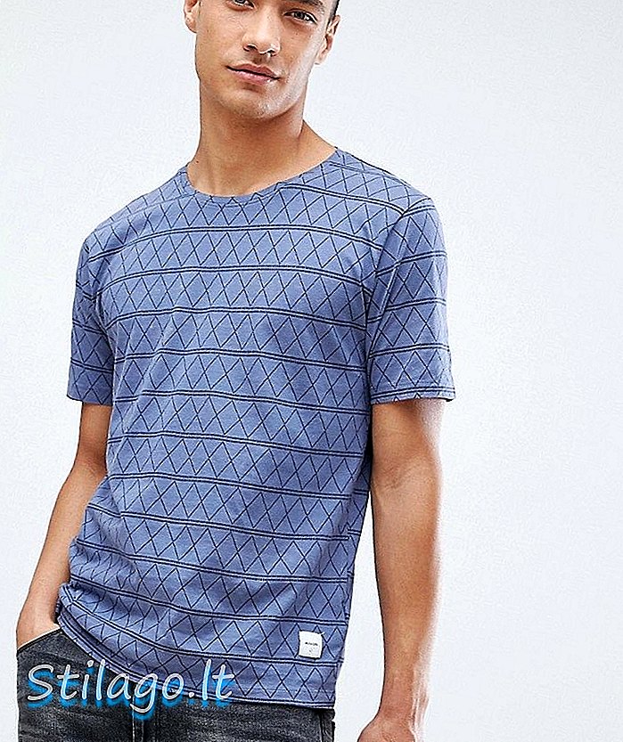 Majica samo i sinovi Enzyme Stripe-plava