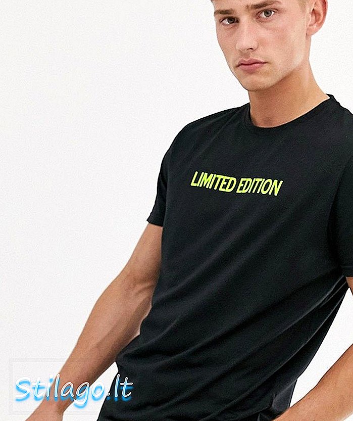 Brave Soul neona saukļa t-krekls-melns
