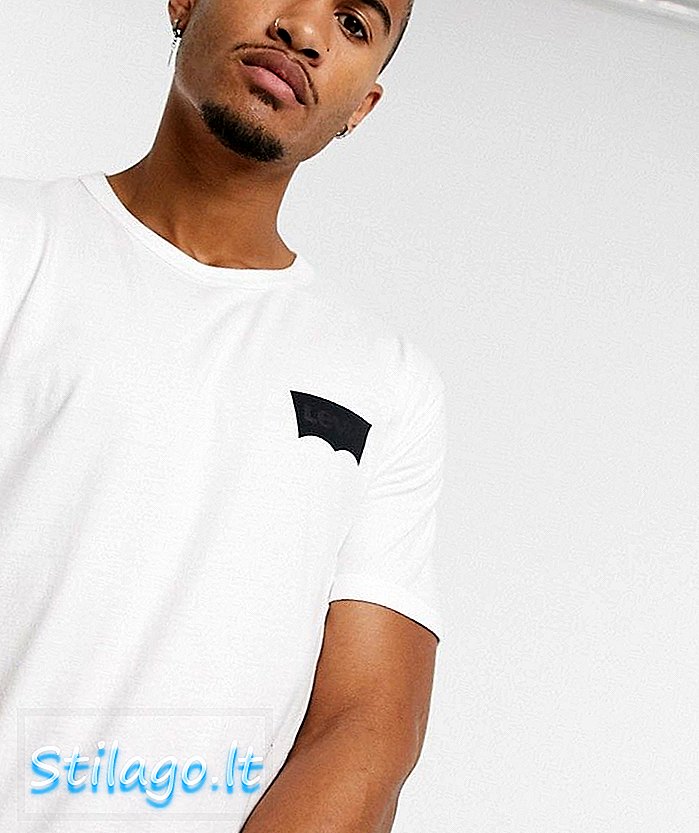 Levi's skeitborda grafiskais krekls baltā krāsā