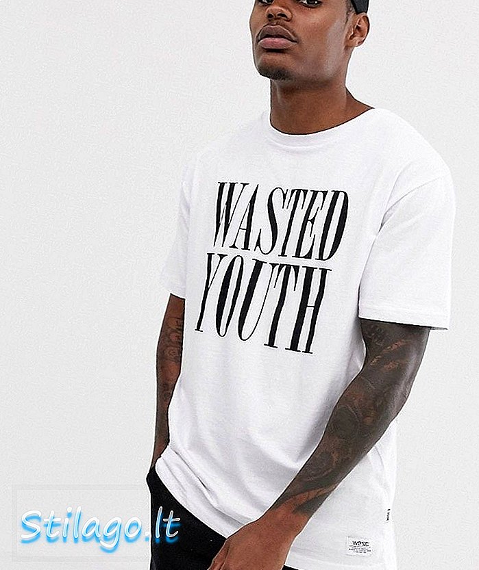 WESC Mason camiseta para jovens desperdiçada-Branco