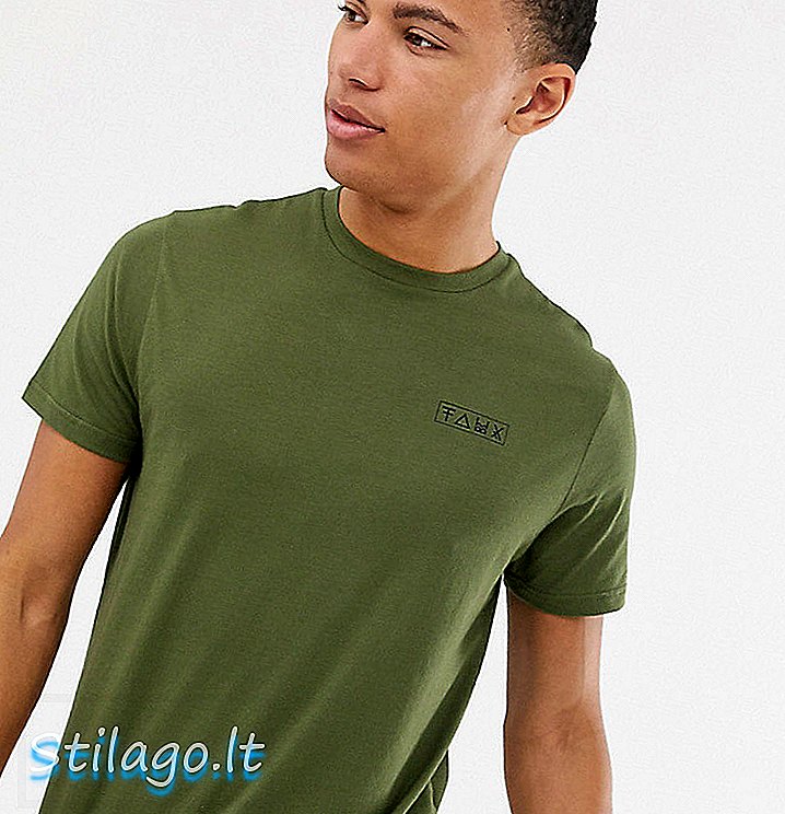 Friend or Faux Tall hakasama camiseta con estampado en la espalda-Verde