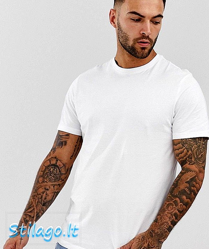 T-shirt New Look avec col rond en blanc