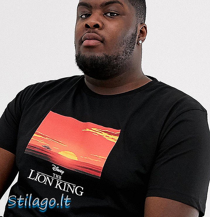 ASOS DESIGN Plus A Lion King kényelmes póló-fekete