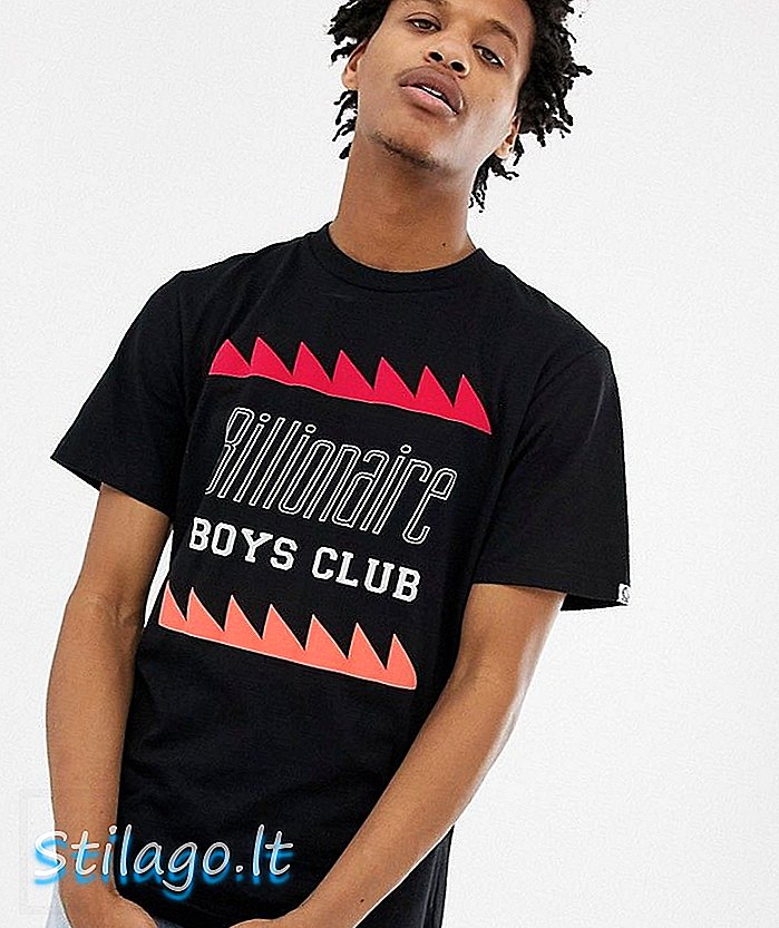 Billionaire Boys Club mengosongkan kaos logo berwarna hitam