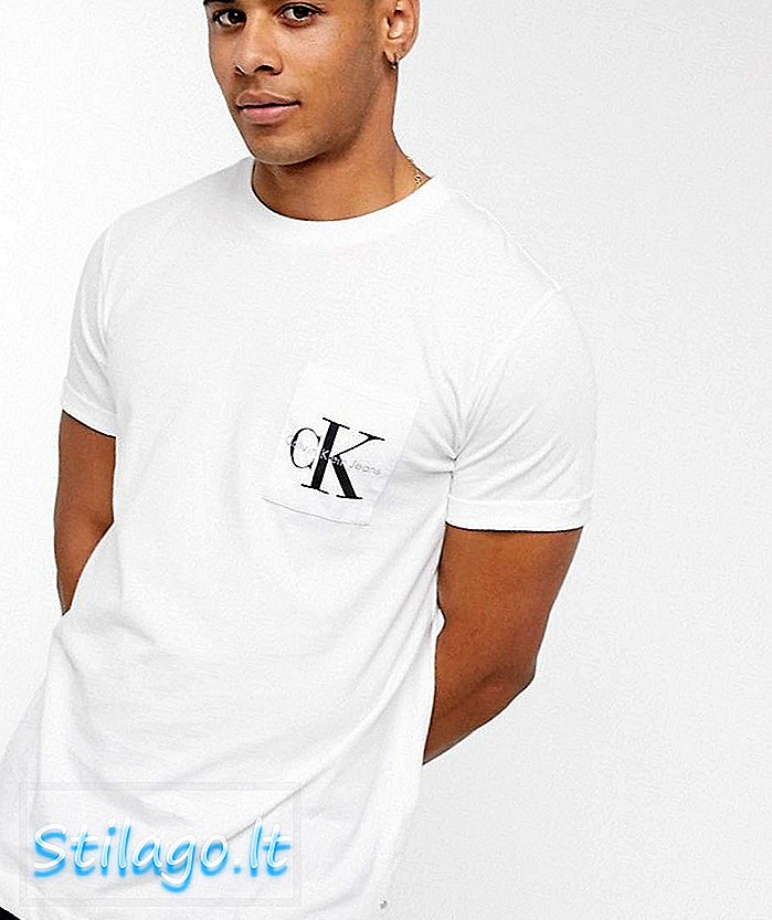 Calvin Klein Jeans tolan t-shirt-Putih