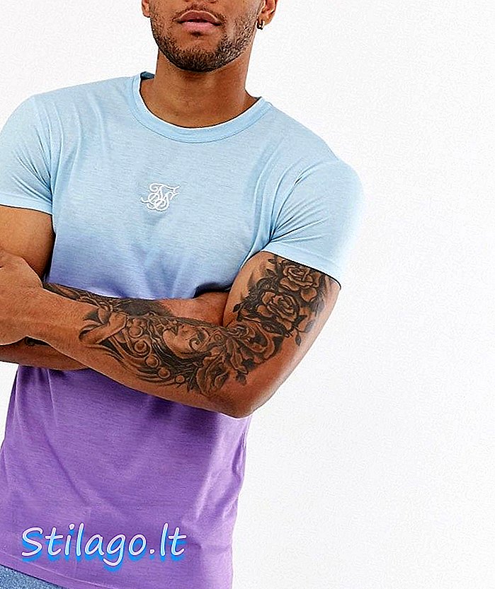 SikSilk muskel t-shirt i bleknat blått
