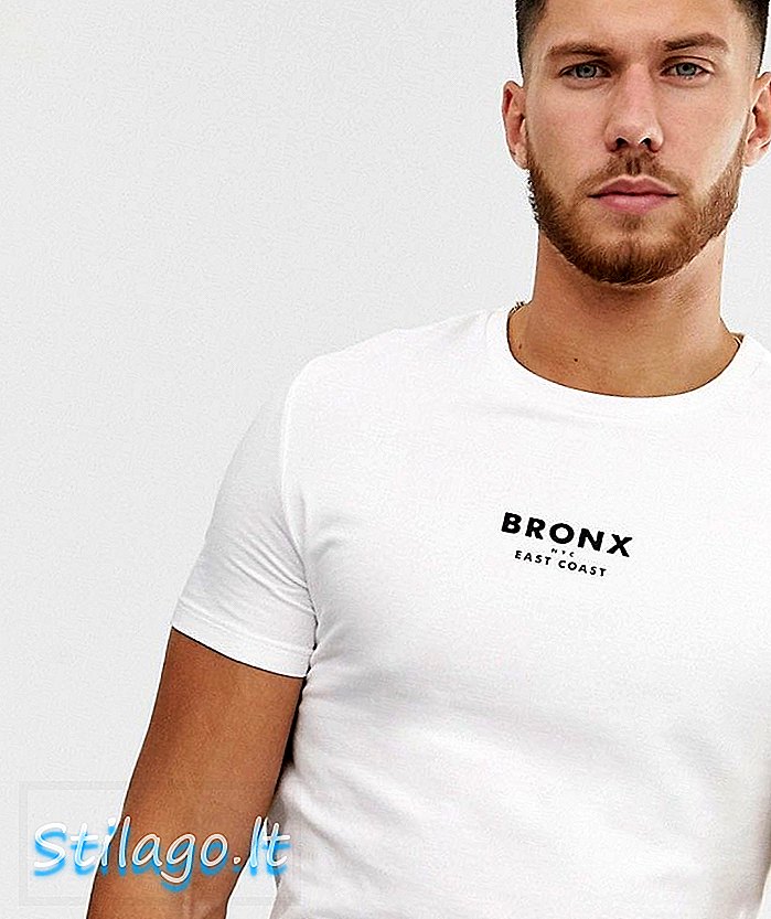 Svalové tričko ASOS DESIGN s mestským textom-Biele