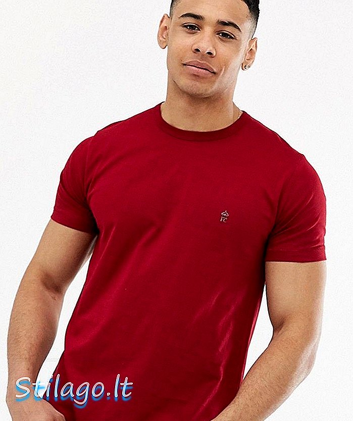 French Connection camiseta con cuello redondo-Rojo