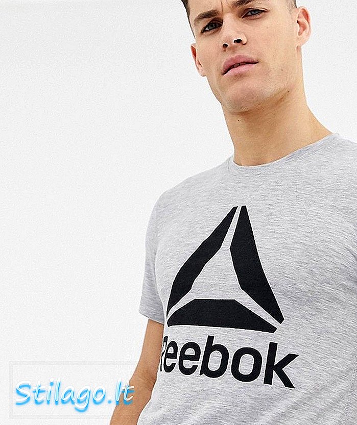 เสื้อยืดโลโก้ Reebok Training สีเทา