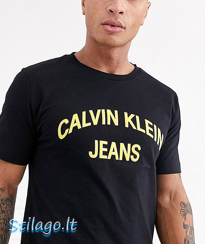 Calvin Klein Jeans t-shirt universitaire-Noir